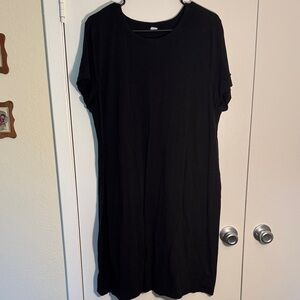 Elegant Black Short Sleeve Women's Dress